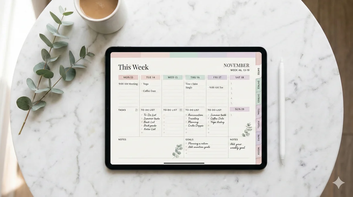12 Subject Digital Notebooks | Landscape | 6 Soft Colors — image 3