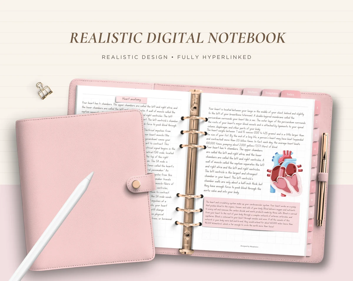 Realistic Digital Notebook