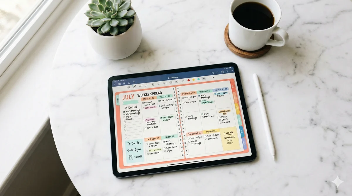 12 Subject Digital Notebooks | Landscape | 6 Soft Colors — image 6