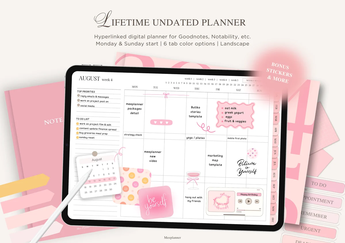 Undated Premium Planner |  Bundle