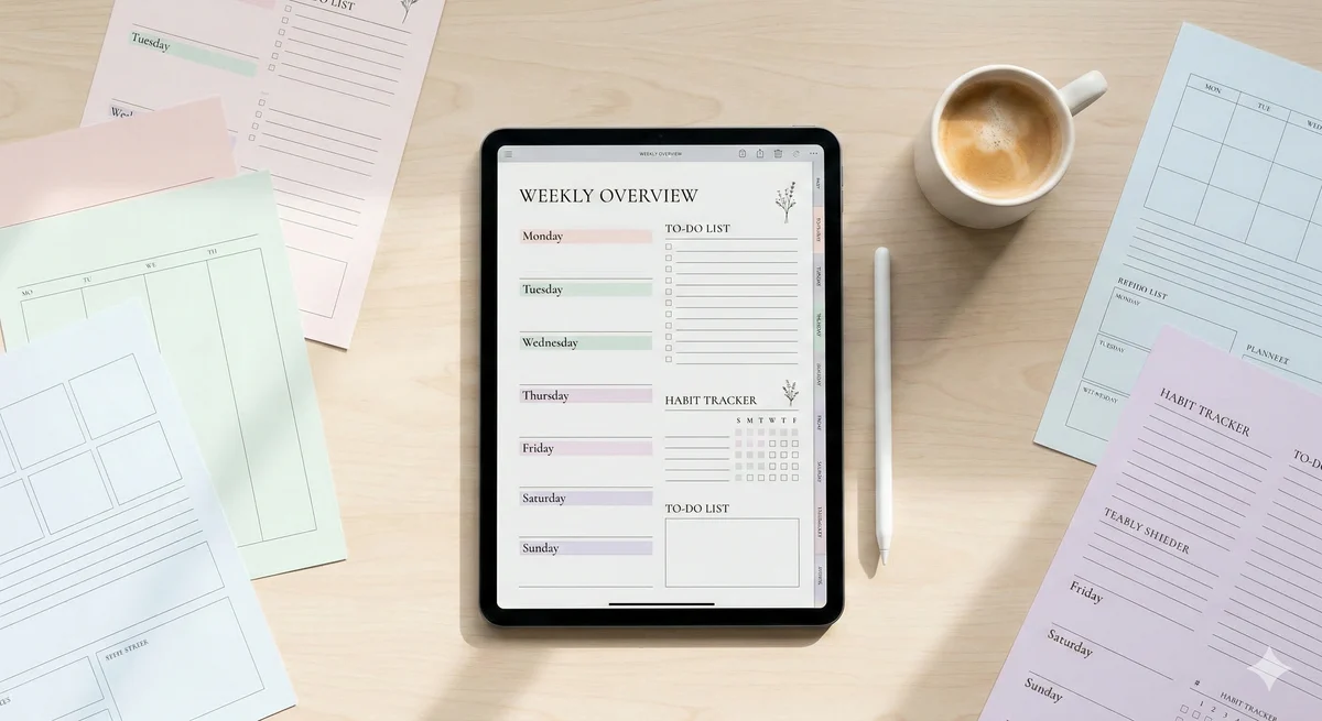 12 Subject Digital Notebooks | Landscape | 6 Soft Colors — image 8